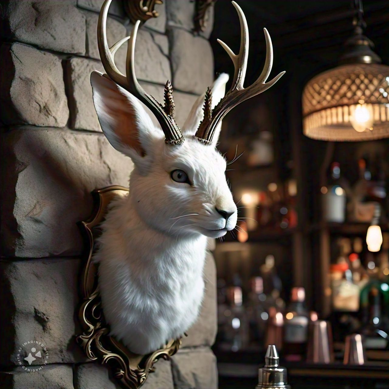 A Jackalope Taxidermy at the Bar